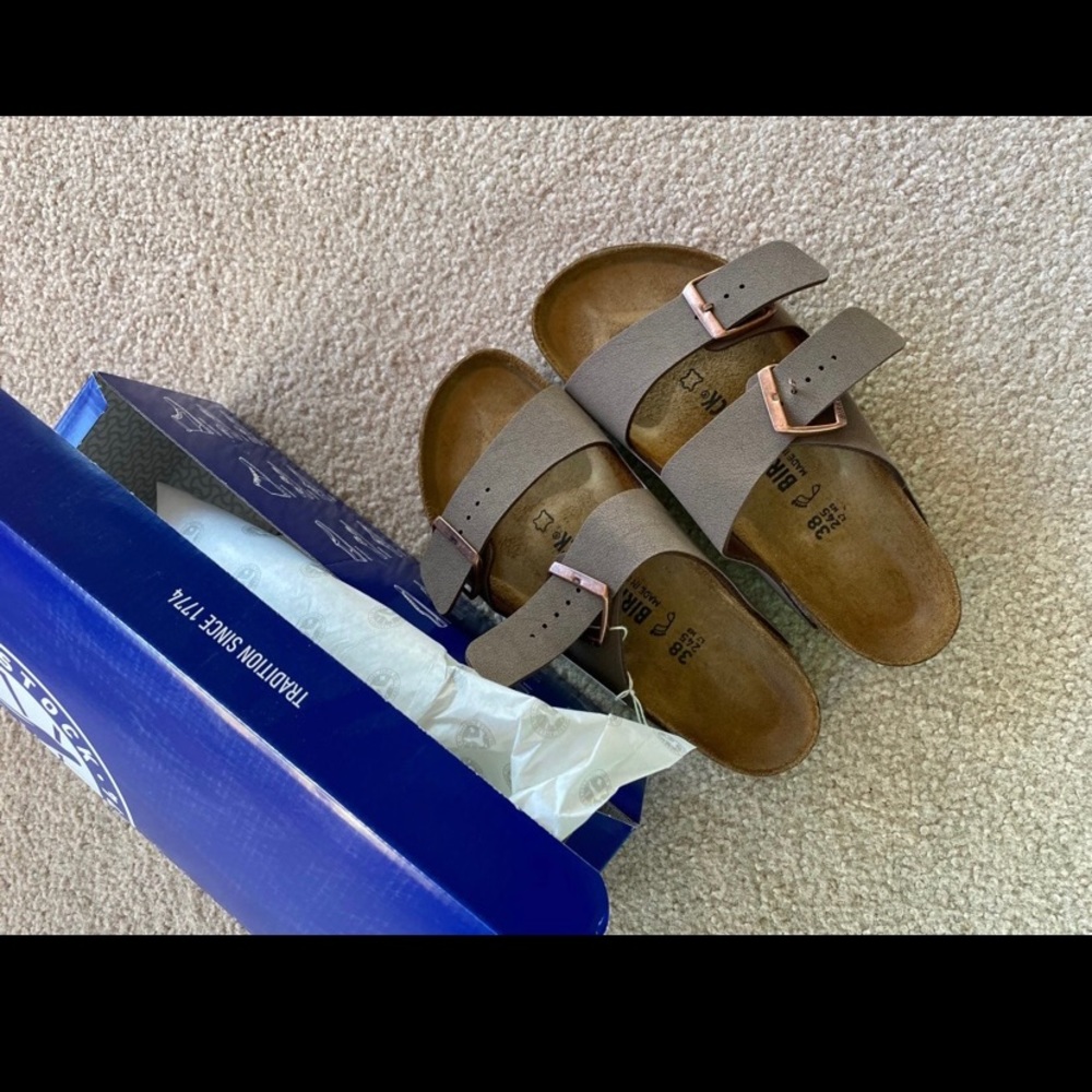 Birkenstock Arizona, size 38(7.5), color mocca